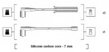 Комплект проводов зажигания Magneti Marelli 941365080931