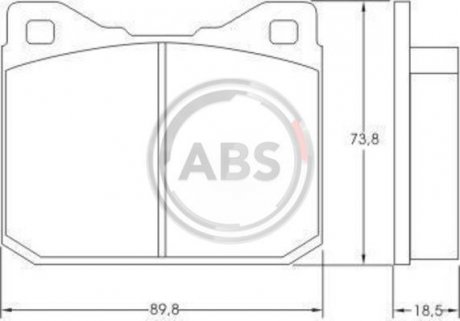 Комплект тормозных колодок, дисковый тормоз. ABS 36104 (фото 1)