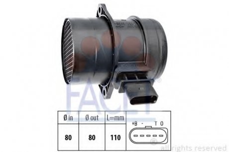 Датчик массового расхода воздуха (модуль) Facet 10.1357