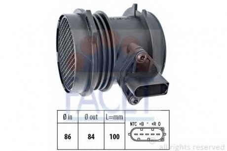 Датчик массового расхода воздуха (модуль) Facet 10.1064