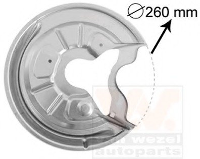 Отражатель, диск тормозного механизма Van Wezel 7622374 (фото 1)