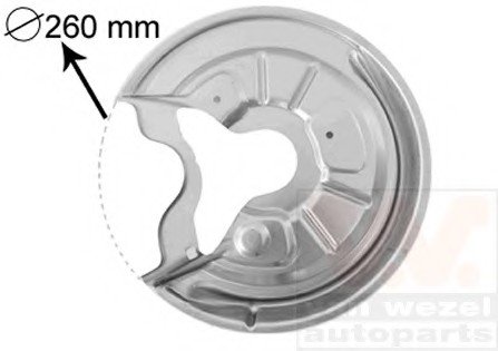 Відбивач, диск тормозного механизма Van Wezel 7622373 (фото 1)