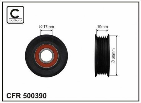 Rolka napinacza 60x17x19 plastik TOYOTA Caffaro 500390