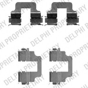 Комплектующие, колодки дискового тормоза Delphi LX0473