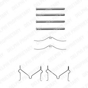Комплектуючі, колодки дискового тормоза Delphi LX0211