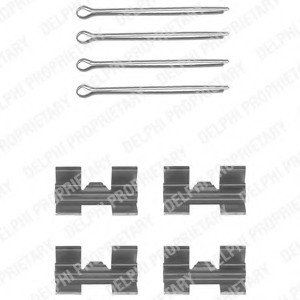 Комплектующие, колодки дискового тормоза Delphi LX0032