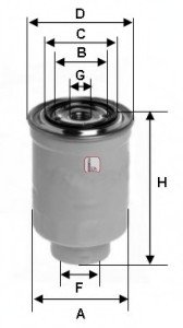 Фільтр паливний NISSAN "1,7-2,7 "96-00 SOFIMA S1410NR