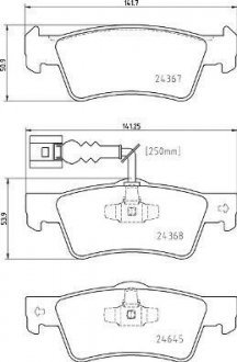 Гальмівні колодки дискові P85 163 Brembo P 85 163