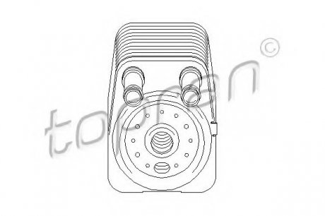Олійний радіатор, двигательное масло TOPRAN 112 203