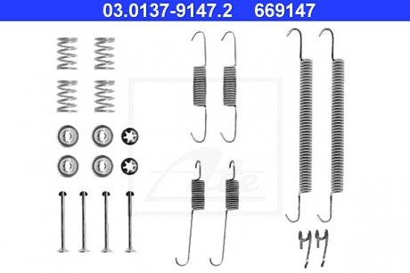 Комплектующие, тормозная колодка ATE 03.0137-9147.2