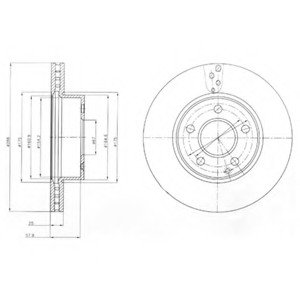 TARCZA HAM./PRZ/ DB KLASA C W204 07- Delphi BG4227C