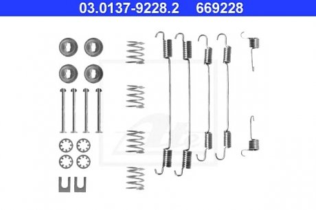 Комплектующие, тормозная колодка ATE 03.0137-9228.2