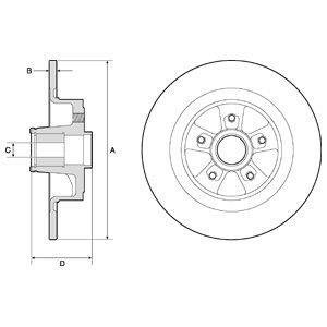 TARCZA HAM./TYг/ RENAULT MEGANE 06- Delphi BG9136RS