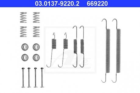 Комплектующие, тормозная колодка ATE 03.0137-9220.2