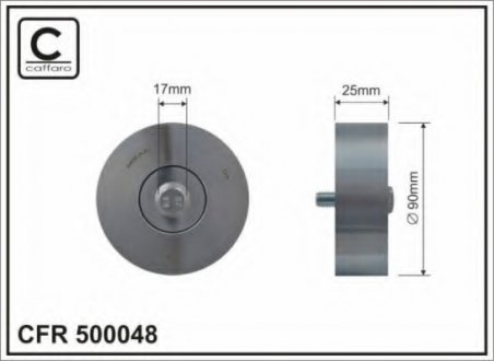 Натяжной ролик, поликлиновой ремень Caffaro 500048