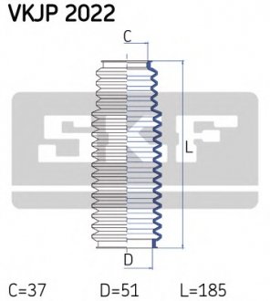 Комплект пылника, рулевое управление SKF VKJP 2022