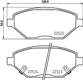 Тормозные колодки, к-кт. P59 093 Brembo P59093