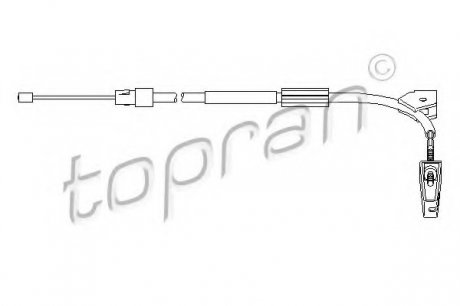 Трос, стояночная тормозная система TOPRAN 407 781