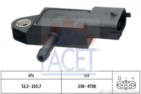 Датчик абсолютного давления (MAP) 10.3122 Facet 103122