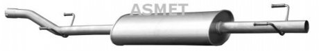 Глушитель системы выпуска, середній ASMET ASM02046 (фото 1)