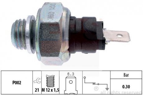 Czujnik ciЬ.oleju F126_600 M12x1.5 EPS Facet 1.800.001