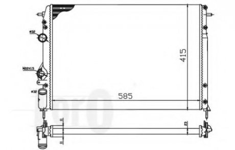 Радиатор, охлаждение двигателя LORO DEPO 042-017-0036