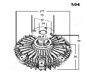 Зчеплення, вентилятор радиатора Ashika 36-05-504