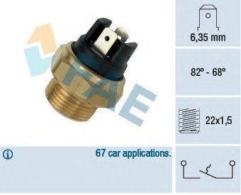 Термовыключатель, вентилятор радиатора FAE 37350