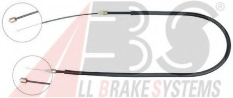 Трос ручного гальма зад. Megane I 95- Л=Пр. (барабан) (1440/1080) ABS K13126