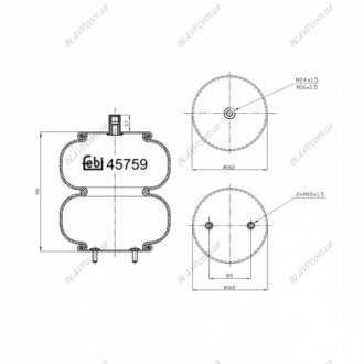 Кожух пневматической рессоры BILSTEIN FEBI 45759