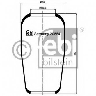 Кожух пневматической рессоры BILSTEIN FEBI 20884