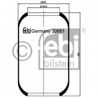 Кожух пневматической рессоры BILSTEIN FEBI 20661