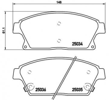 Гальмівні колодки дискові P59 077X Brembo P59077X