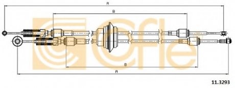 Трос, ступенчатая коробка передач COFLE 11.3293 (фото 1)
