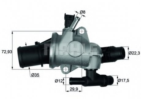 Термостат, охлаждающая жидкость MAHLE TI 152 88