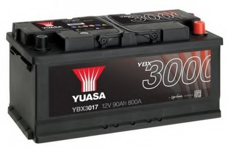Стартерная аккумуляторная батарея YUASA YBX3017 (фото 1)