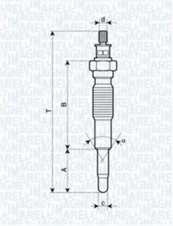 Свеча накаливания Magneti Marelli 062900077304