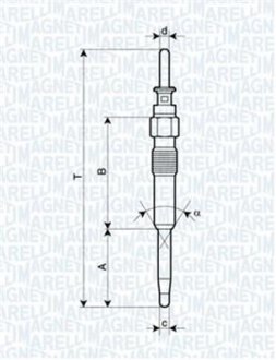 Свеча накаливания Magneti Marelli 062900039304