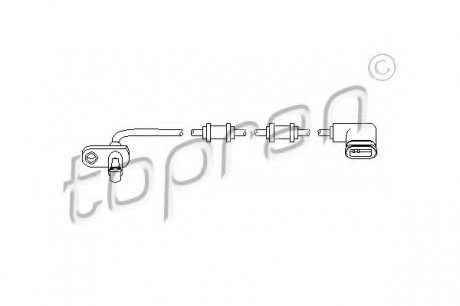 Датчик, частота вращения колеса TOPRAN 401 546