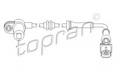 Датчик, частота вращения колеса TOPRAN 207 450