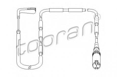 Датчик, износ тормозных колодок TOPRAN 500 997
