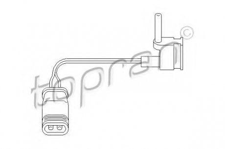 Датчик, износ тормозных колодок TOPRAN 401 202