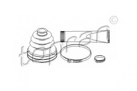 Комплект пылника, приводной вал TOPRAN 207 197