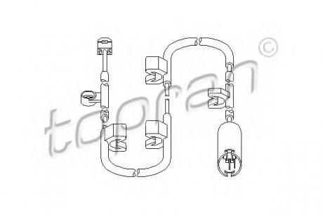 Датчик, износ тормозных колодок TOPRAN 501 025