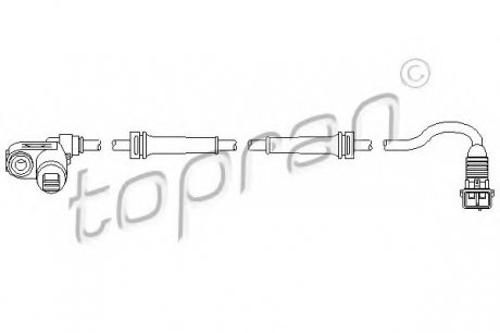 Датчик, частота вращения колеса TOPRAN 721 617