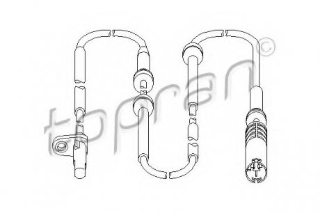 Датчик, частота вращения колеса TOPRAN 501 456