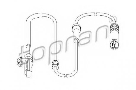 Датчик, частота вращения колеса TOPRAN 501 234