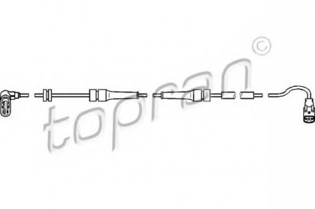 Датчик, частота вращения колеса TOPRAN 722 807