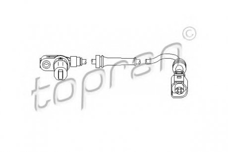 Датчик, частота вращения колеса TOPRAN 112 227