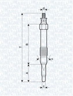 Свічка розжарювання Magneti Marelli 062900000304